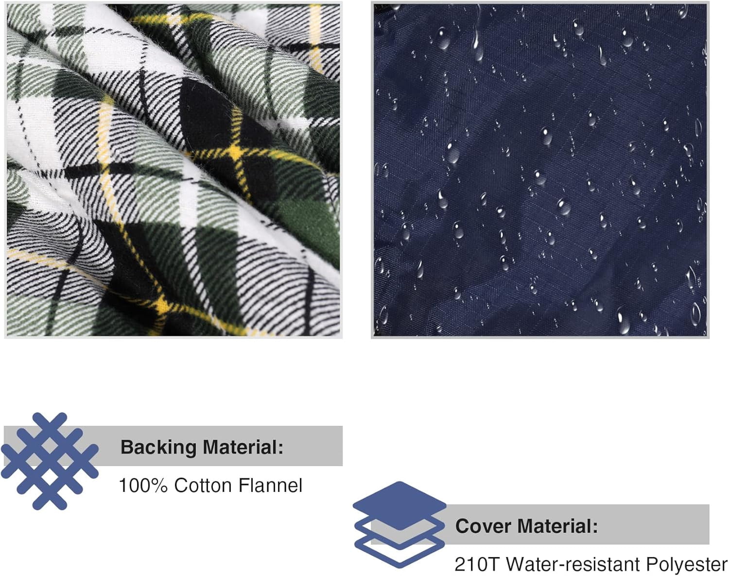 REDCAMP Cotton Flannel Sleeping Bag for Camping Backpacking, Adults Cold Weather Envelope Sleeping Bags with 2lbs Filling