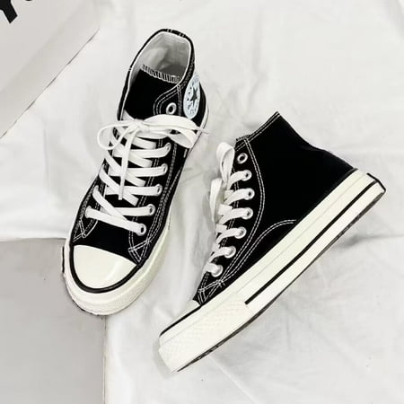 

Women‘s Classic Lace-Up Skate Shoes Casual Canvas High-top Sneaker Women‘s Footwear