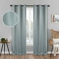 thumbnail image 1 of BNM Textured Waves Blackout Curtains, Set of 2, 42" x 63", Sea Foam, 1 of 8