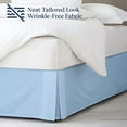 thumbnail image 3 of 400 Thread Count Luxury Pleated Bedskirt - 100% Egyptian Cotton - 14" Deep Pocket - Wrinkle-Free Box Pleated Bed Skirts - Full Size - Light Blue., 3 of 4