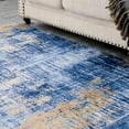 thumbnail image 2 of Abstract Design Machine Washable Super Soft Area Rug - 9' x 7' Blue Gold, 2 of 5