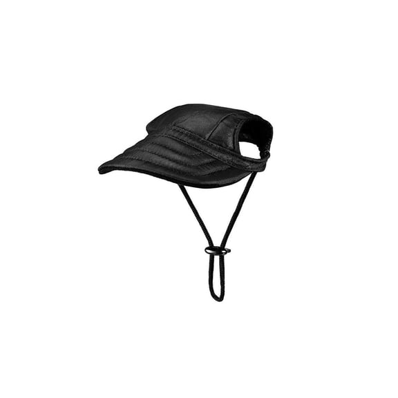 RRJ Dog Sun Hat, UV Protection Baseball Cap For Dogs, Adjustable Pet Visor With Ear Holes, Breathable Canvas Dog Hat For Outdoor Walking Hiking Beach