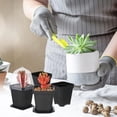 thumbnail image 4 of YSNOOWE 5 Pcs Assorted Color Plastic Nursery Pot Black Root Development for Gardening, 4 of 8