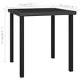 thumbnail image 4 of vidaXL Garden Dining Table Black 70x70x73 cm Poly Rattan, 4 of 4