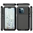 thumbnail image 2 of for iPhone 14 Pro 2022 Case, 360 Full Body Protective Cover Heavy Duty Shockproof Armor Aluminum Alloy Metal Case with Silicone Built-in Screen Protector for iPhone 14 Pro 6.1",Black, 2 of 9