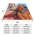 thumbnail image 4 of Lsque Scooby-Doo Pattern Fuzzy Fleece Throw Blanket Extra Large,Super Soft,Fluffy and Warm Blankets for Couch,Bed,All Season Use (60"x50"), 4 of 7
