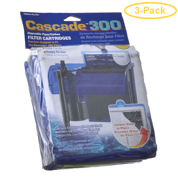 Cascade 300 Disposable Floss & Carbon Power Filter Cartridges 3 Pack