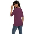 thumbnail image 6 of Women's Casual Short Sleeve Relaxed Fit Basic T-Shirt - Soft Comfortable Everyday Top, 6 of 7