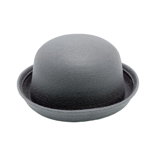 Sombreros de lana para hombre y mujer, con tela y bordes enrollados, para adultos.