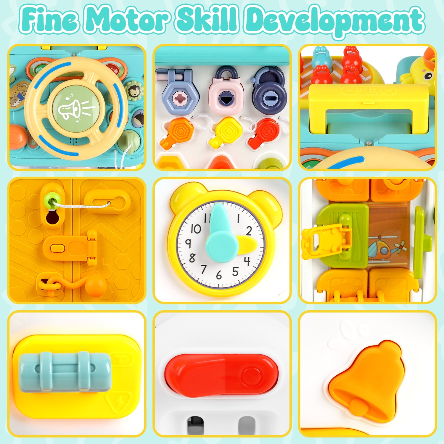 Beefunni Montessori Toddler Toys for 1 Year Old – Musical Learning House, Educational Baby Toys for Boys & Girls, Early Learning Activity Cube, Sensory Toys for Toddlers Ages 6–36 Months