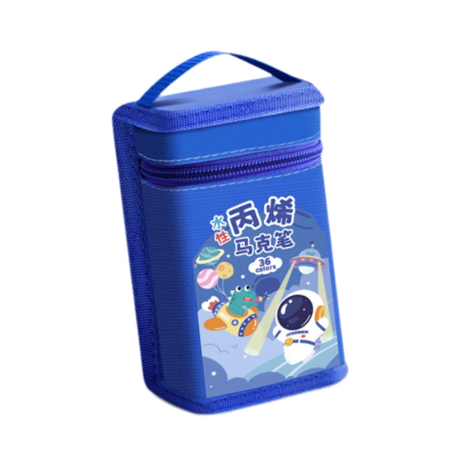 Tachiuwa Acrylic Paint Markers Acrylic Paint Pens Art Supplies with Carry Pouch Drawing Markers for Mugs Paper Artists DIY Crafts Wood 36 Color and Blue