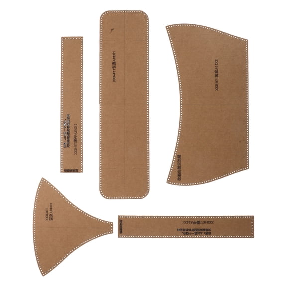 SKISUNO 1Set Light Brown DIY No Cut Paper Pattern Handbag Template for Purse Making and Sewing