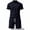 Navy, variant on ZToonmas Men's 2 Piece Summer Outfit Set Short Sleeve Collared Shirt with Drawstring Shorts for Daily and Sports