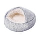 thumbnail image 3 of Cama redonda para gatos con base antideslizante y suave, refugio para gatos y perros pequeños. 50cm gris, 3 of 9