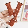 thumbnail image 5 of Compatible for Apple Watch Band 49mm 45mm 44mm 42mm, Mermaid Engraved Pattern iWatch Strap Soft Silicone Sport Wristband Replacement Band for iWatch Ultra 2/1 Series 9 8 7 6 5 4 SE 3 2 1, Brown, 5 of 6