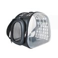 thumbnail image 1 of Mochila transportadora para gatos, portátil, de gran capacidad, plegable, transpirable, portátil, cápsula espacial, bolsas transparentes para exteriores, negro, L, 1 of 5