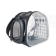 thumbnail image 1 of Mochila transportadora para gatos, portátil, de gran capacidad, plegable, transpirable, portátil, cápsula espacial, bolsas transparentes para exteriores, negro, L, 1 of 5