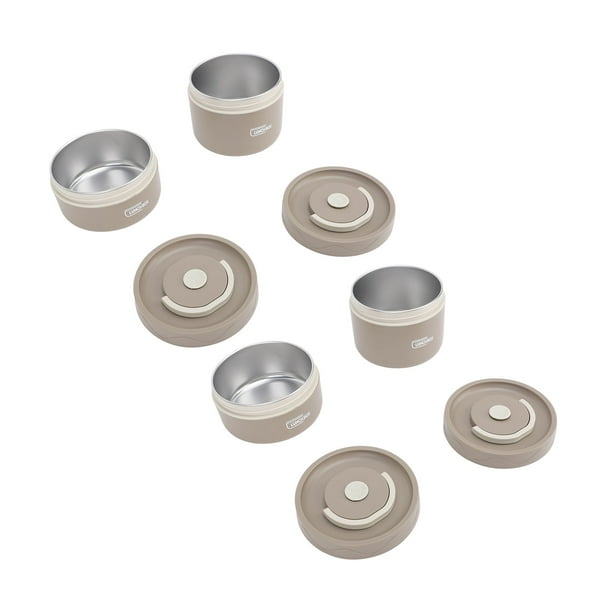 Contenedor de Almuerzo aislado, Lonchera Térmica de Acero inoxidable con tapa con Asa y Bolsa de Almuerzo aislada, Tarro de Comida aislado Portátil a PrueBa de Fugas Bon