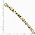 thumbnail image 2 of Leslie's Real 10kt Yellow Gold with Rhodium Diamond Cut Chain Bracelet; 7 inch; for Adults and Teens; for Women and Men, 2 of 2