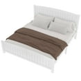 thumbnail image 2 of Bellemave King Size Bed Frame, Wood Platform Bed with Headboard and Footboard, Farmhouse Style King Bed Frame with Support Slats and Strong Structure, No Box Spring Needed-White, 2 of 8