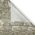 thumbnail image 3 of Ambesonne Beige Kitchen Curtains, Striped Leaves Autumn Print, 55"x45", Beige Black, 3 of 3