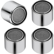 4 Pcs Bathroom Sink Filter Kitchen Faucet Aerator with Brass Shell 55/64 inch Aerator For Sink Faucet Female Thread Sink Aerator Faucet Filter with Gasket for Bathroom