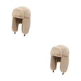 thumbnail image 1 of Guardoinrt Step Up Winter Style Thicken Earflap Caps Soft Texture Earflap Caps Autumn khaki 2Set, 1 of 6