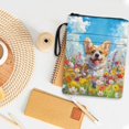 thumbnail image 3 of HELLHERO 1 pc Paperback Book Cover with Washable Polyester Fabric Book Organzoer Holder for Office Teachers 11.4 Inch X 8.66 Inch, Corgis and Flowers, 3 of 8