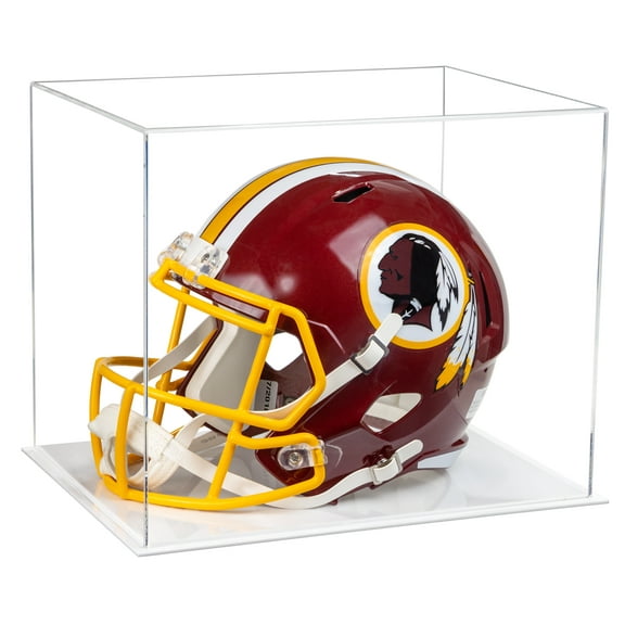 Versatile Acrylic Clear Display Case - Large Rectangle Box with White Base 14.5" x 11" x 12" (A002-C-WDS)