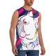 thumbnail image 2 of Balery Colorful Bulldog Camisetas sin mangas para hombre, absorbe la humedad y protege contra el mal olor.-Large, 2 of 7