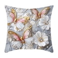 thumbnail image 2 of Colorful Butterfly Pattern Throw Pillow Cover, Soft Polyester Cushion Case for Sofa Bed or Chair, Machine Washable Square Cover, 18 Inch, For Spring Home Decoration, 2 of 6