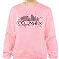 thumbnail image 2 of Skyline Columbus Ohio Sweatshirt Unisex Medium Pink, 2 of 5