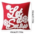 thumbnail image 3 of Cubiertas de Almohada de Navidad, Nuevo Lienzo de Algodón Bordado Ciervo Nieve Cojín de la Almohada de Navidad, Decoración Festiva Del Hogar para Sofá Cama Sillón, 3 of 3