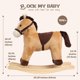 thumbnail image 4 of Rocking Horse Rock My Baby con sonido realista de más de 18 millones de pulgadas, marrón claro, 4 of 8
