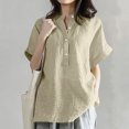 thumbnail image 4 of Summer T Shirts for Women Womens Spring and Summer Flounce Round-Neck Solid Color Bottom T-Shirt Top Women T Shirts Summer T Shirts for Women Fashion Womens T Shirts for Summer, 4 of 10