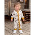 thumbnail image 5 of Cjfdfy Newborn Baby Boy Girl Western Fall Clothes Cowgirl Cactus Horse Print Long Sleeve Side Zipper Romper Infant Cute Farm Fall Winter Outfit 0-18 Months, 5 of 9