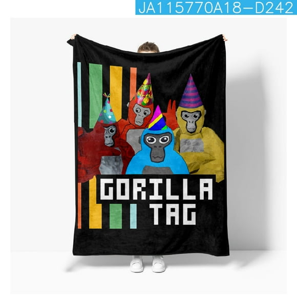ben-Game Gorilla Gorilla Tag Flannel Print Blanket, Super Soft Blanket, Wool Blanket, Suitable For Sofa Living Room