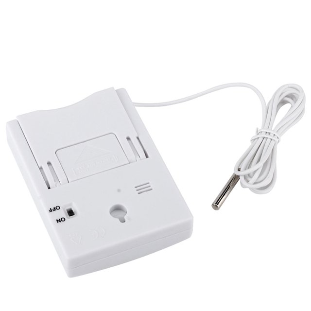 Indoor Outdoor High LCD Display Dual Channel Temperature Meter with Extended Sensor Wire for Home Garden Office White 8.5 X 6.2 X 2cm