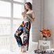 thumbnail image 5 of Balery Tie-Dye Wolf Head Pantalones de pijama para mujer, pijamas ultraligeros, pantalones de estar por casa-Medium, 5 of 6