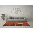 thumbnail image 3 of Ahgly Company Machine Washable Indoor Rectangle Abstract Brown Contemporary Area Rugs, 7' x 10', 3 of 4