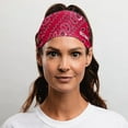 WedDecor Unisex Cotton Bandana Wide Headband Lightweight Breathable Fashion Accessory For Riding Hiking Fishing Cycling Outdoor Activities, White, L