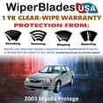 thumbnail image 2 of 2003 Mazda Protege Beam Wiper Blades Wipers w/1yr Warranty (Set of 3) w/Rear Wiper (WiperBladesUSA), 2 of 5