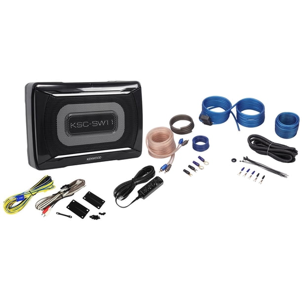 Kenwood KSCSW11 150 Watt Compact/Slim Powered Subwoofer w/ Bass Remote