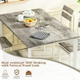 thumbnail image 4 of Lamerge 47'' 4 Person Dining Table Set, Rustic Solid Wood Kitchen Dining Table and Chairs 4 Piece Set for Small Spaces, Apartment Kitchens and Dining Rooms, Breakfast Corner. (Rustic grey), 4 of 7