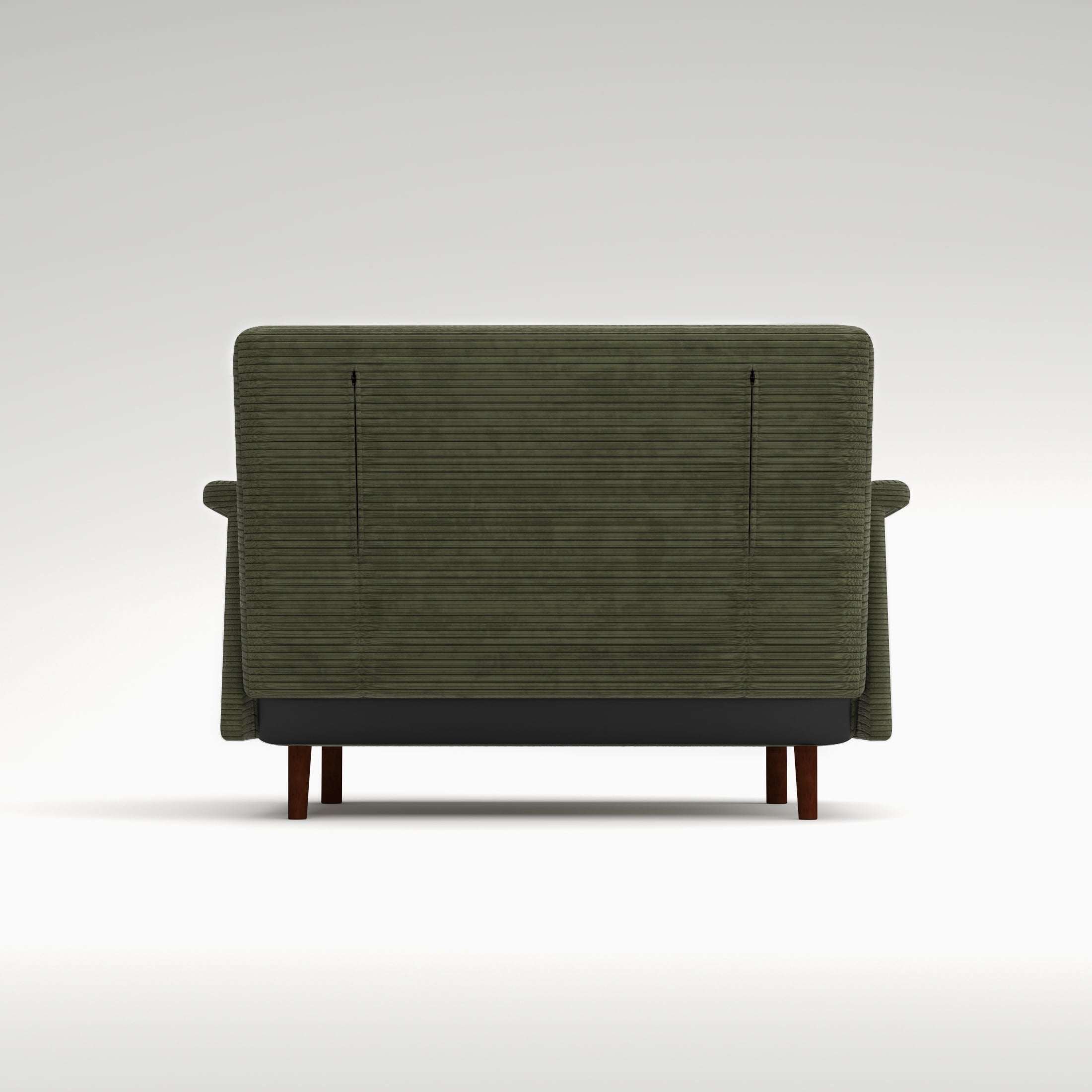 Artdeco Home Boston Convertible Futon Chair Darck Olive Green, Velvet Medium Pillows Included, Multi-Position 6 in Sofa, Futon Chair