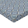 thumbnail image 2 of Ambesonne Moroccan Fitted Sheet, Azulejo Ceramic Motif, Twin XL Size, Blue Cream Marigold, 2 of 3