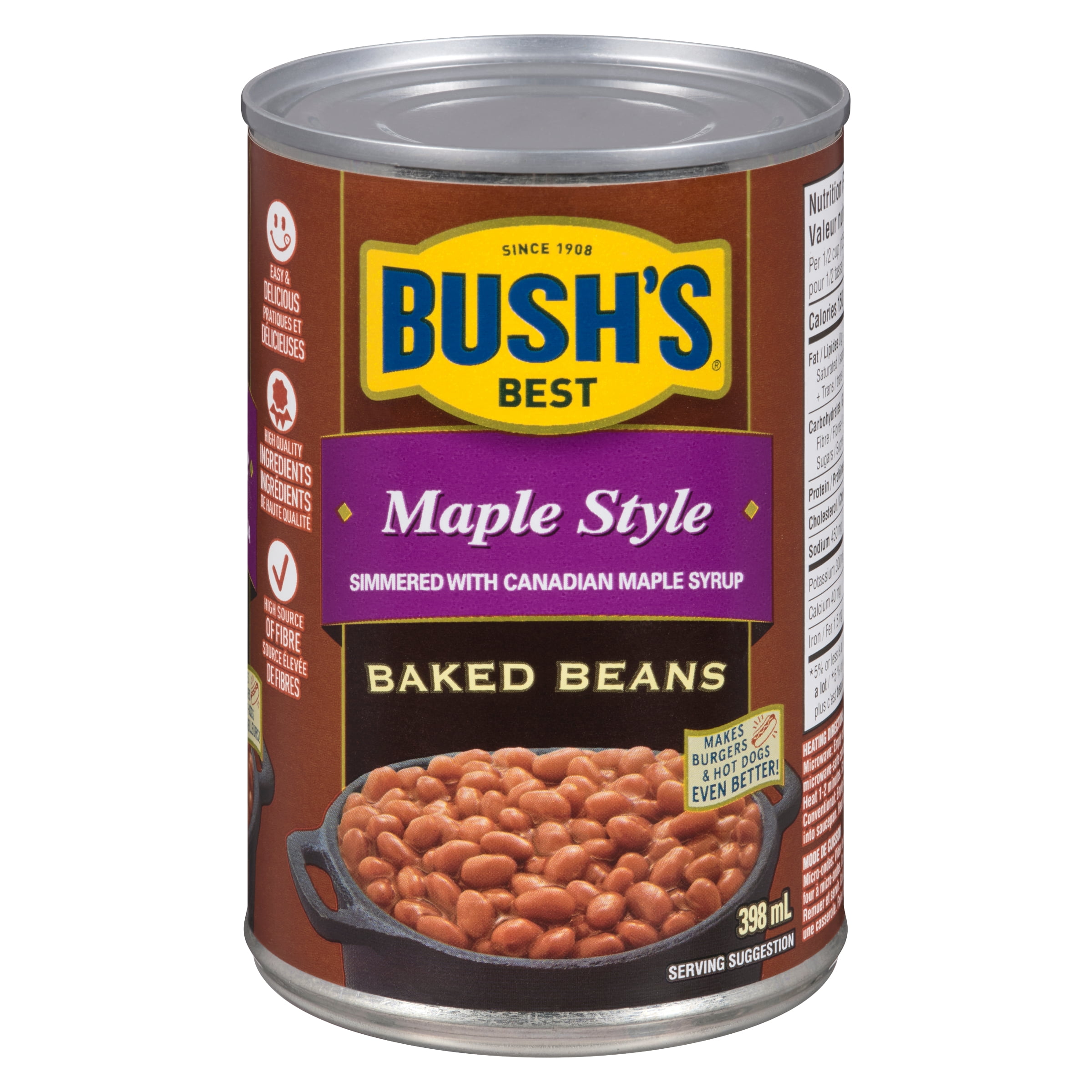 BUSH'S® Bush's Best Maple Style Baked Beans Can, 398 mL