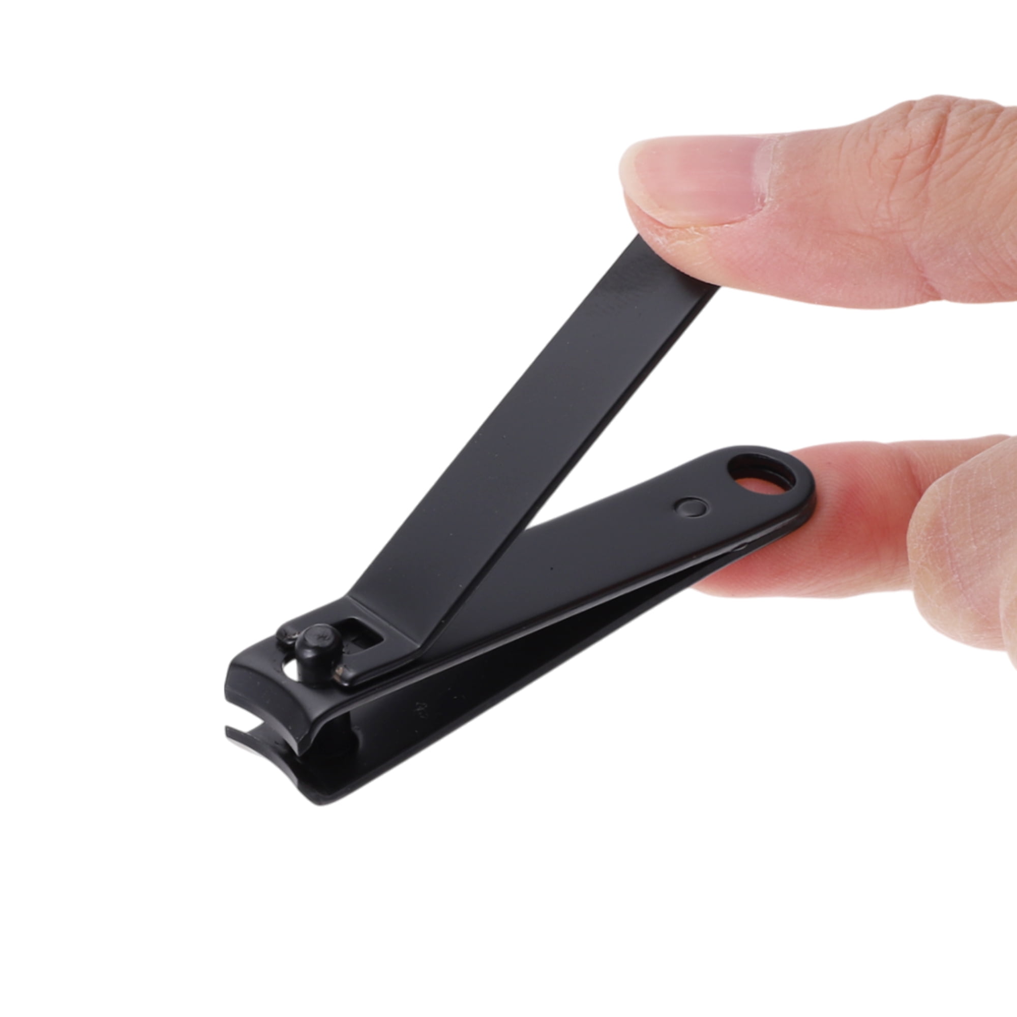 Unique Bargains Wood Grain Nail Clipper Kit 2.24"x 0.47"x 0.59" Black 18pcs