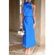 thumbnail image 5 of Vestido Maxi de Satén sin Mangas con Cuello Simulado para Mujer PRETTYGARDEN Talla S, 5 of 8