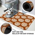 thumbnail image 2 of Orange White Pumpkin Dish Drying Mats for Kitchen Counter, Thanksgiving Fall Vintage Minimalist Pumpkin Absorbent Coffee Bar Mat with Non-slip Rubber Backed Quick Drying Dish Rack Pad 12"x16", 2 of 9